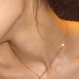 Teardrop-Shaped Double-Layer Butterfly Necklace - booneealus
