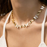 Shell Metal Butterfly Necklace - booneealus