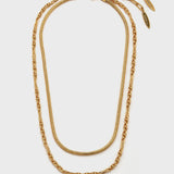 Round Snakebone Chain Handmade Chain Stacking Necklace - booneealus