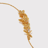 Zircon Butterfly Flower and Dragonfly Necklace - booneealus
