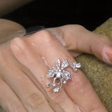 Zircon Butterfly Open Ring - booneealus