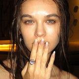 Braided Button-Shaped Zirconia Open Ring - booneealus