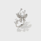 Zircon Butterfly Open Ring - booneealus